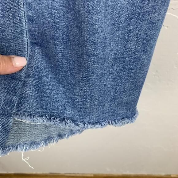 Mother Jeans Womens 30 Denim Insider Crop Step Fray Juicin High Rise Raw Hem - Picture 3 of 8